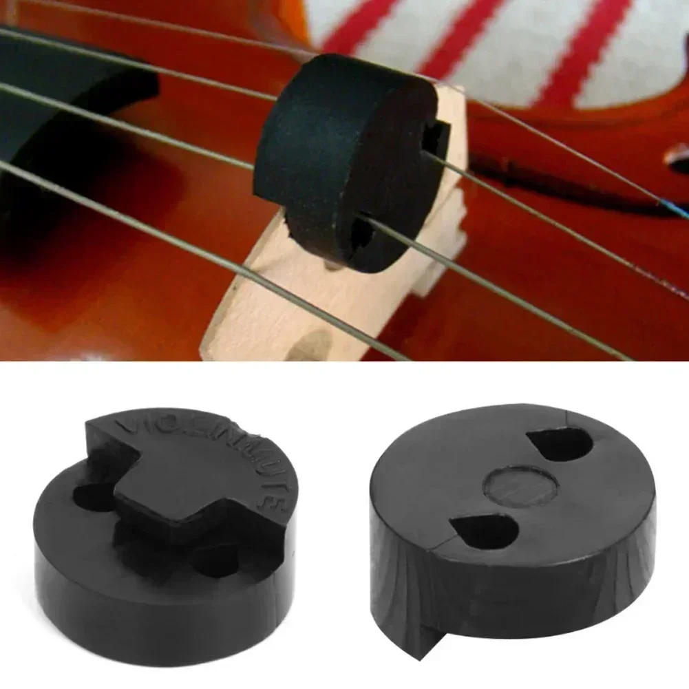 5*Rubber Violin Mute  Professional Violin Parts Round Rubber Violin Mute Silencer  20 X 20mm Stringed Instruments Accessories