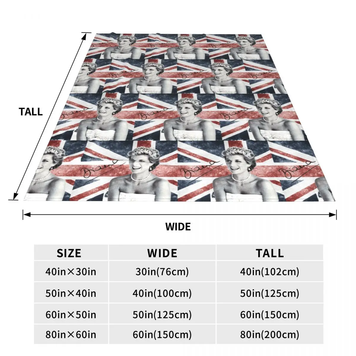 Lady Diana Blanket Soft Warm Flannel Throw Blanket Cover for Bed Travel Home Sofa