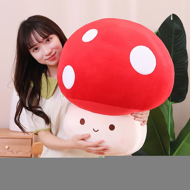 Hot 1Pc 23/30/60Cm Kawaii Paddestoel Pluche Poppen Simulatie Plant Kussen Mooie Speelgoed Voor Thuis decor Slapen Kussen Gevuld Zacht