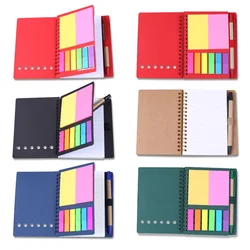 Spiral Notebooks Pen Set Sticky Note Memo Pad Notepad Journal Stationery School Office Supply Check Planner to Do List Index Tab