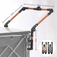 Piezas de repuesto de manija de empuje de carrito de mano plegable, accesorio de manija de carrito de playa extraíble para accesorios de carrito de carro de utilidad