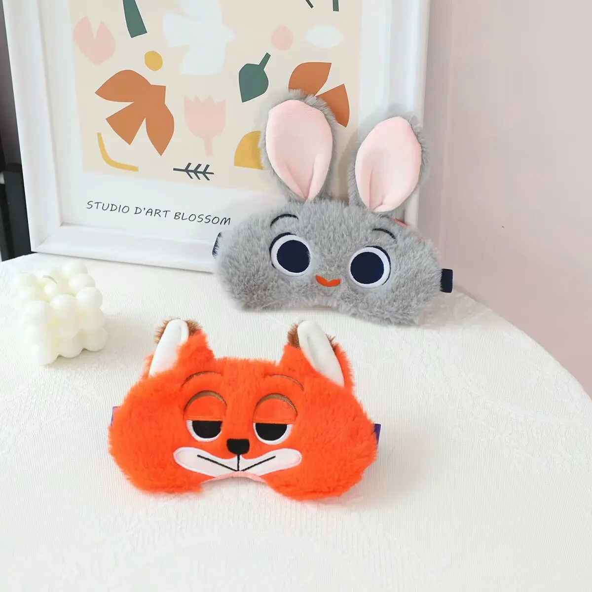 Disney Anime Zootopia Series Plush Eye Mask Fox Nick Rabbit Judy Anime Sleep Sunshade Eyeshade Cartoon Eye Patch Gift