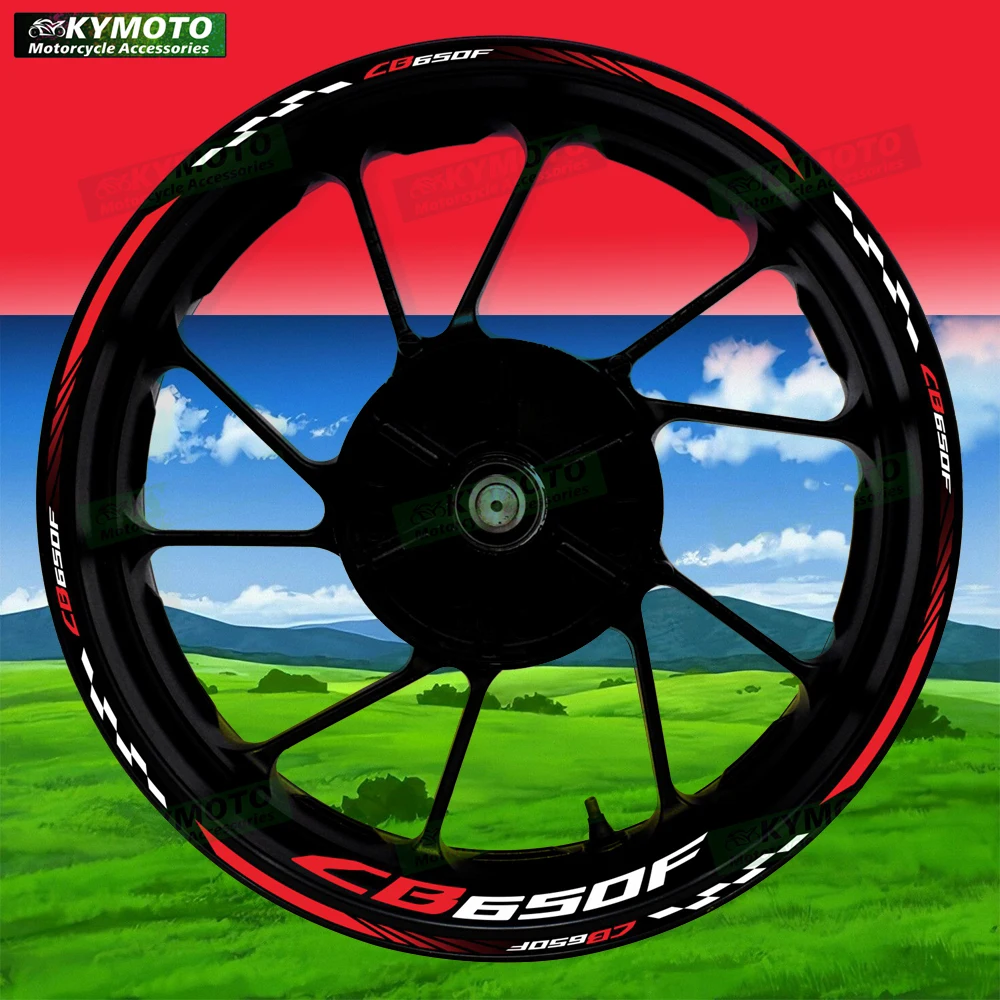 For Honda CB650F CB 650F motorcycle 17 inch front and rear wheel decals fairing wheel hub modified reflective wheel rim sticker