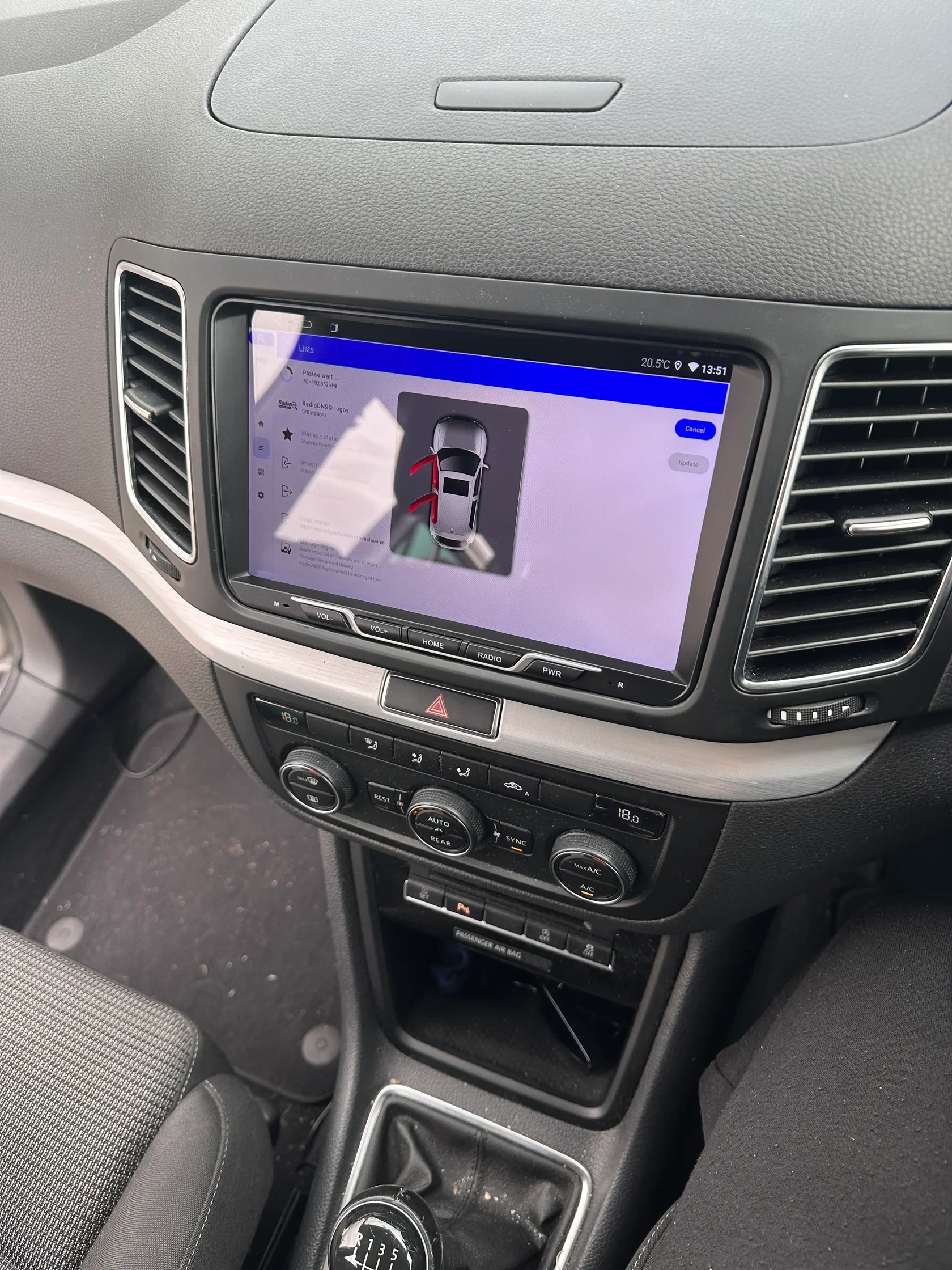 Android 15 Car Radio Stereo For Volkswagen VW Sharan SEAT Alhambra 7N 2010-2022 Auto Multimedia Player GPS Carplay BT Wifi