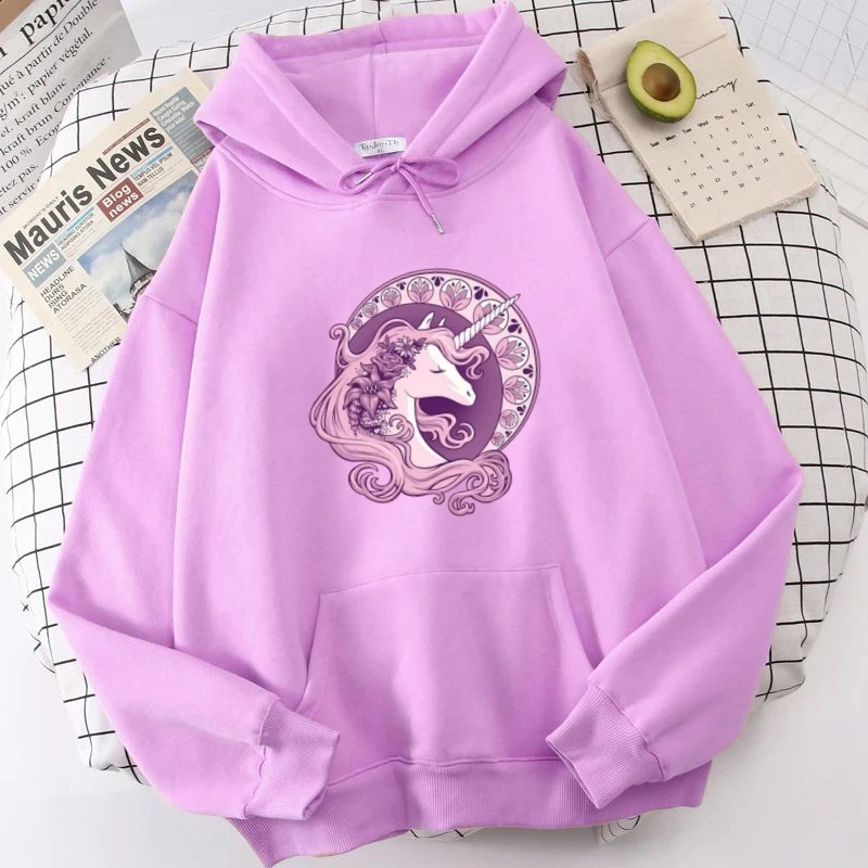 Anime Unicorn Hoodies Sweatshirt Streetwear Fashion Girl Tops Autumn Kawaii Graphic hoody cute hoody winter clothes women