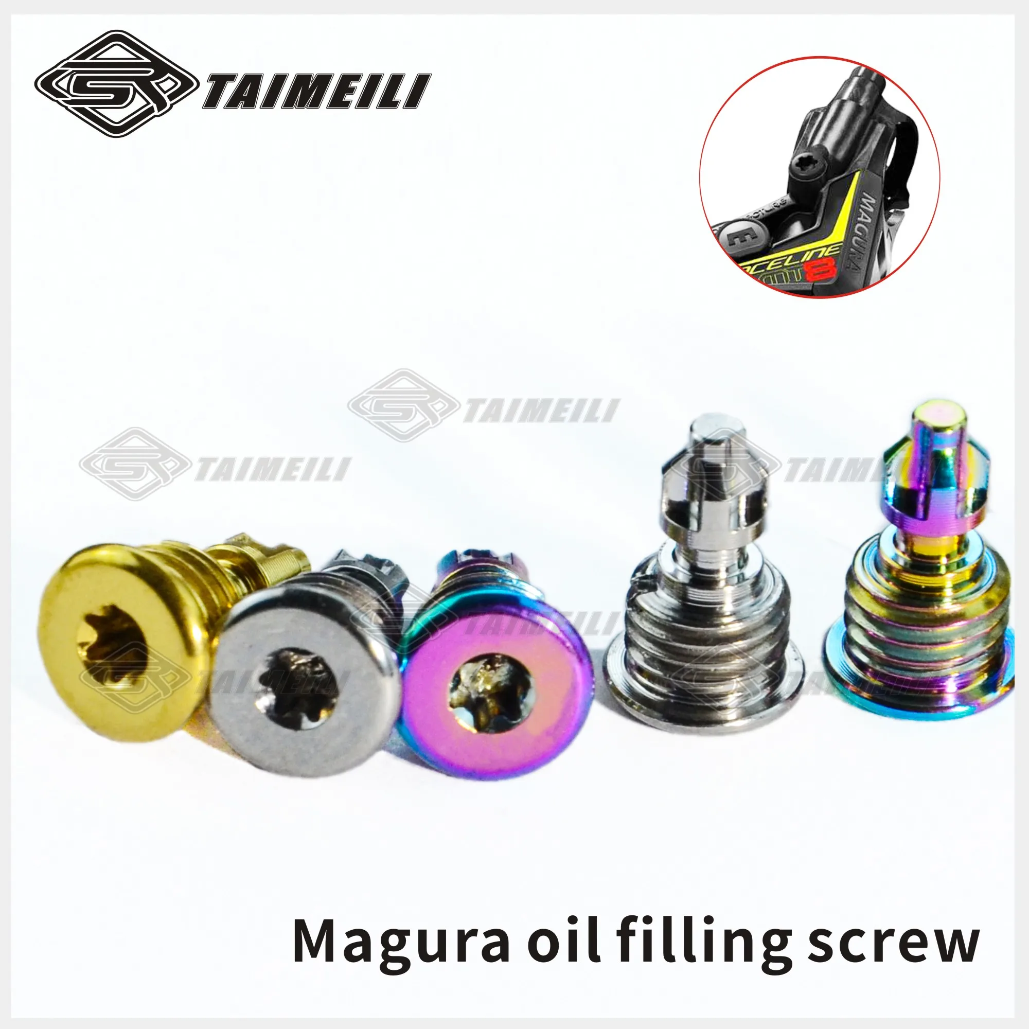TAIMEILI 2pcs Titanium alloy Magura brake handle oil filling screw handle oil filling screw 2pcs