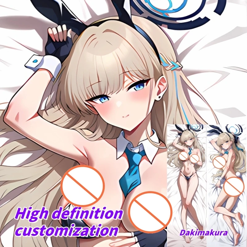 

Dakimakura Anime Pillow Case Blue Archive Asuna Double-sided Print Of Life-size Body Pillowcase Gifts Can be Customized