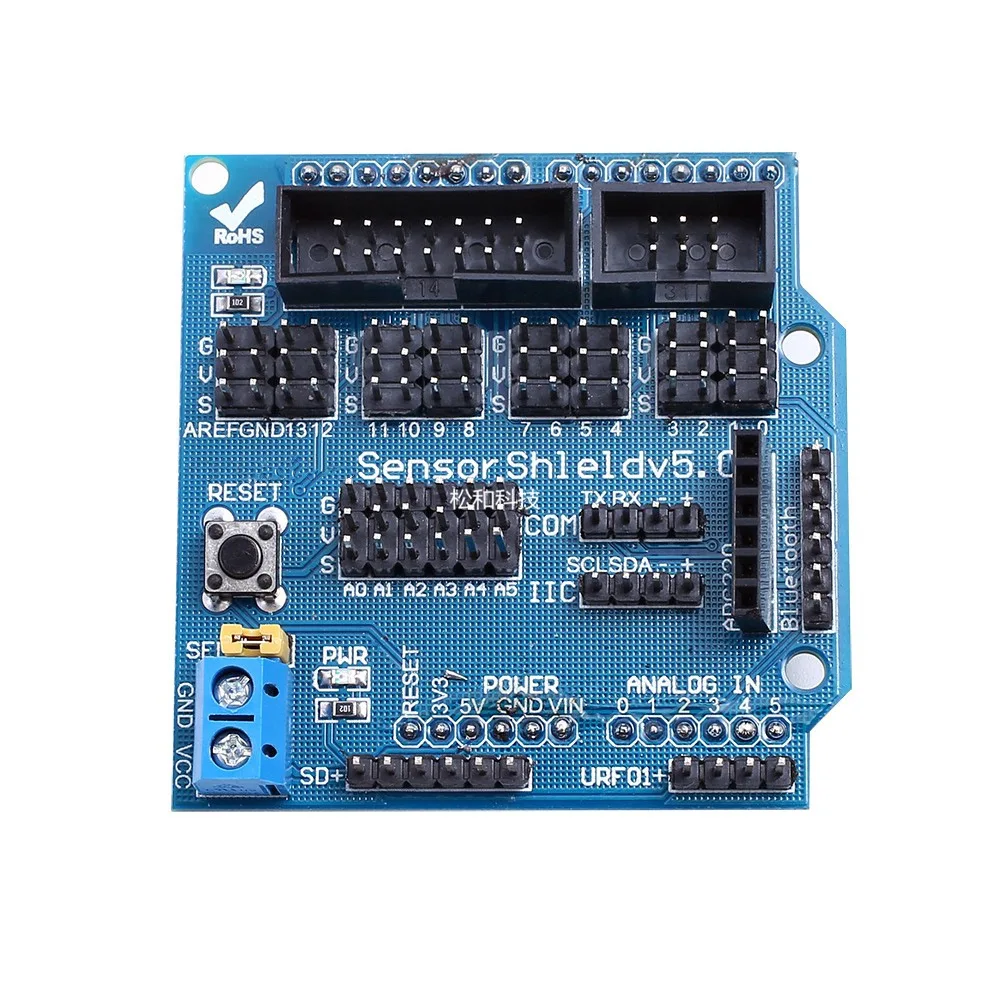 R3 V5.0 Sensor Expansion Board, Sensor Shield V5.0 Robot Parts, Minimum Order 10 Pieces
