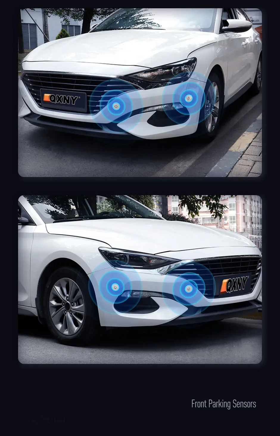Professionelles Frontparksensor-Kit, Auto-Parktronic-Fahrzeugassistenzsystem, Summeralarm, Lautstärke kann angepasst werden, universell einsetzbar – Detail 4