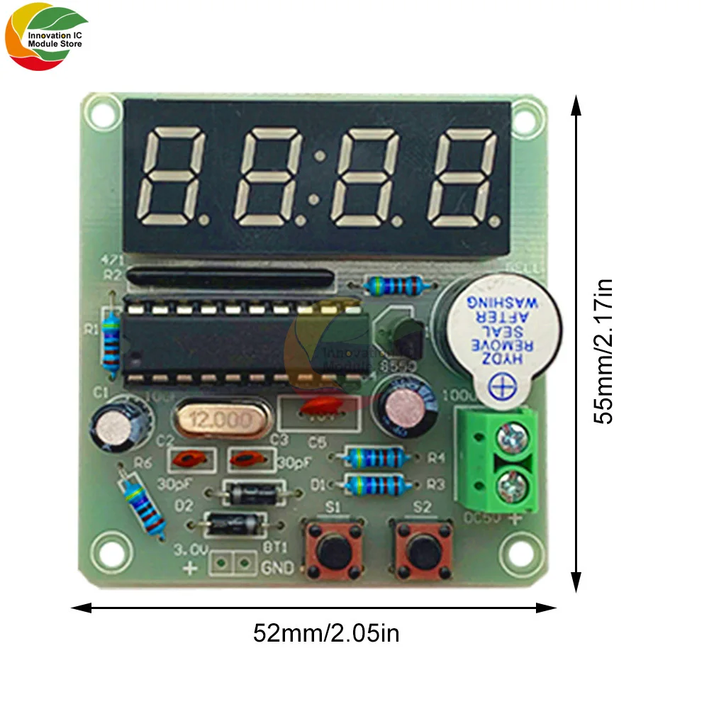 Kit orologio elettronico fai-da-te 4 tubi digitali Display orario a LED progetto di saldatura fai-da-te per l\'istruzione e l\'artigianato fai-da-te