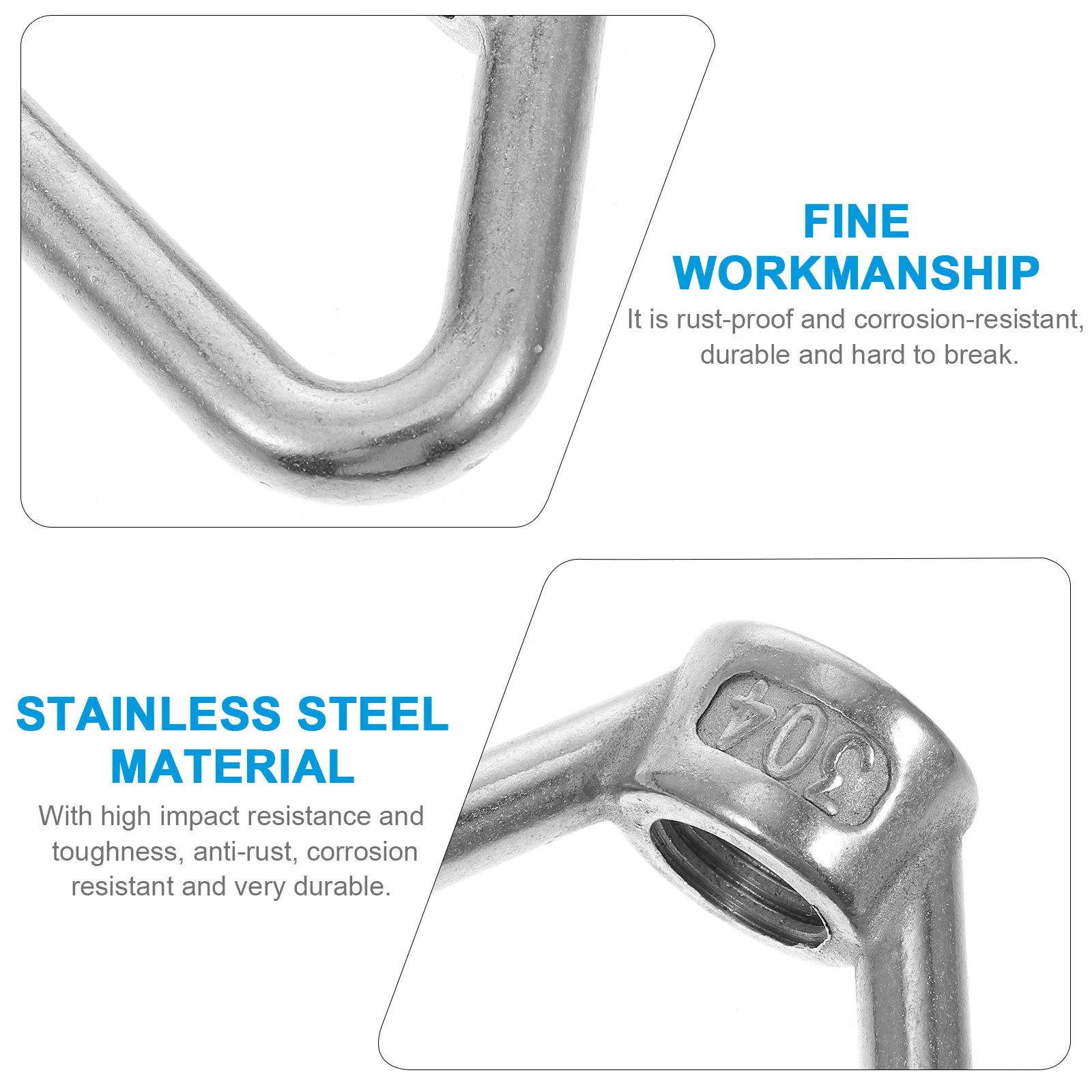 

Stainless Steel Eye Nut Heavy Duty Triangle Ring For Marine Kayak Roof Rack 304 Lifting Hardware Fastener