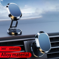 Car Phone Holder Metal Magnetic Folding Magnet Mount Mobile Cell Phone Stand GPS Support for iPhone 14 13 Xiaomi Huawei Samsung