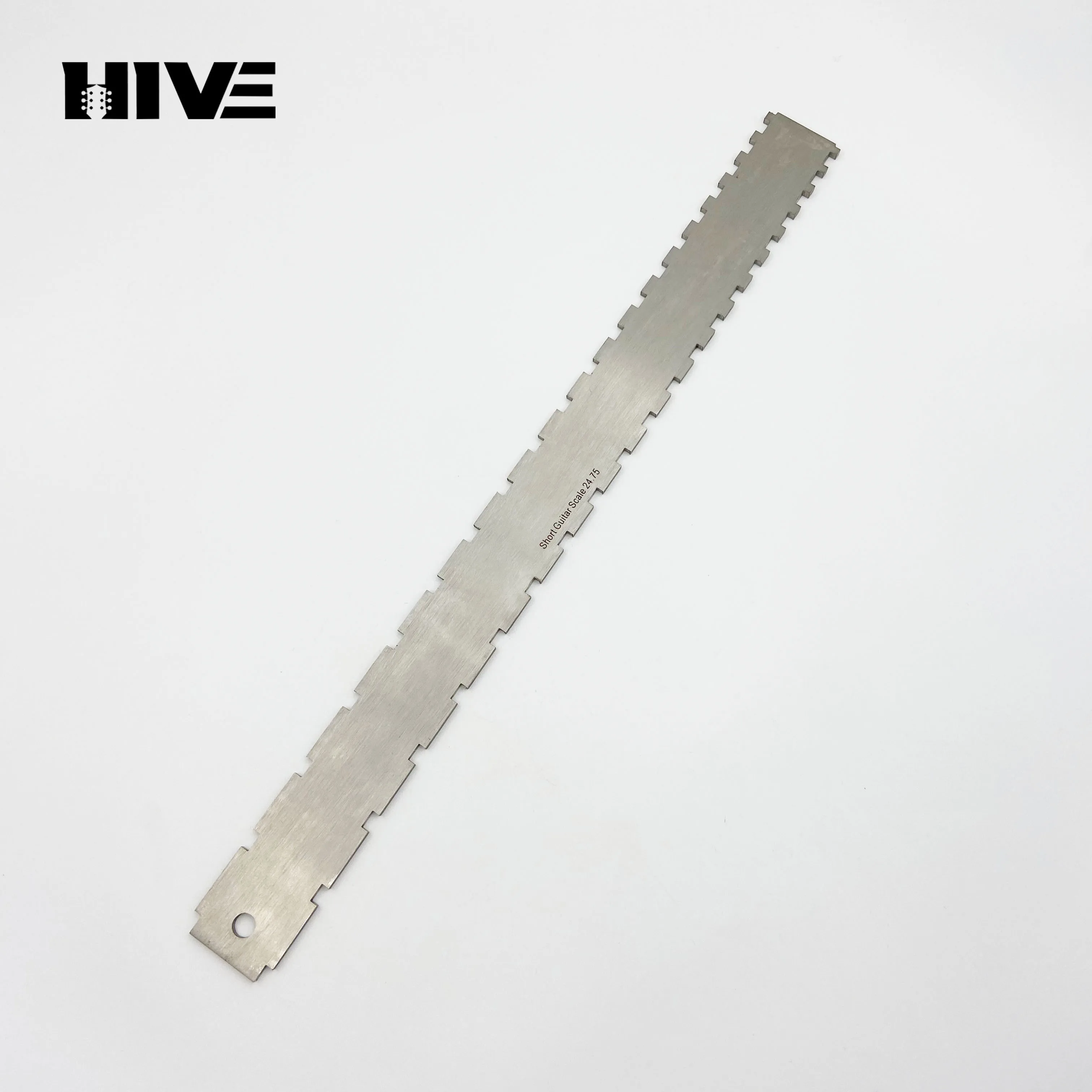 4mm Thick Stainless Steel Guitar Neck Notch Ruler Folk Electric Bass Guitar Neck Ruler Fingerboard Level Measuring Ruler