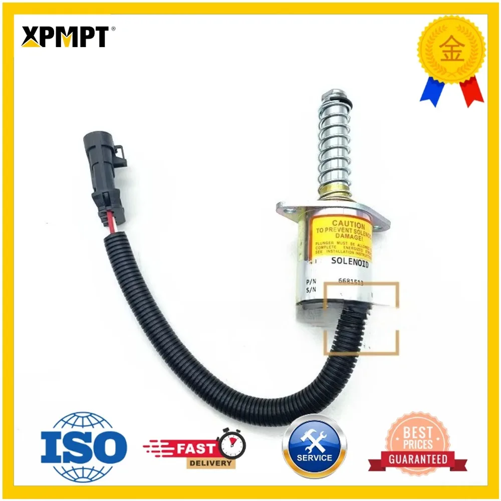 For Bobcat Loader S150/S160 Flameout Solenoid Valve Oil Cut-Off Valve 6681513 6690563 for Heavy Equipment accessories