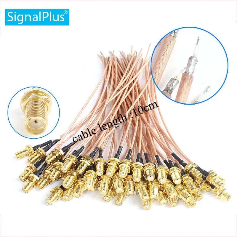 

50pcs/lot RG316 sma female Coax Pigtail RF Coaxial antenna Cable Single End Adapter 50ohm to PCB Solder Pigtail Cable 6inch 15cm