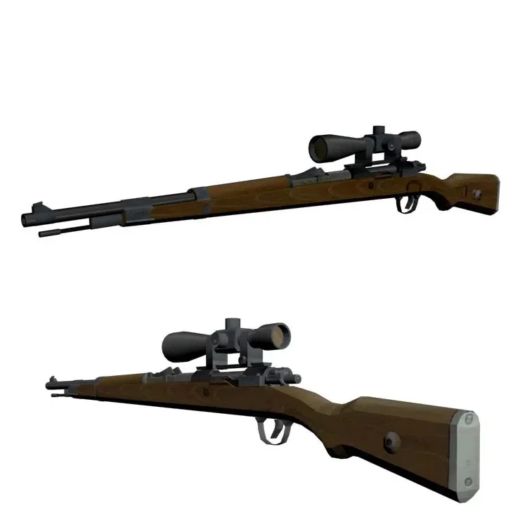 98K Sniper Paper Model  3D Stereo Manual Drawing Military