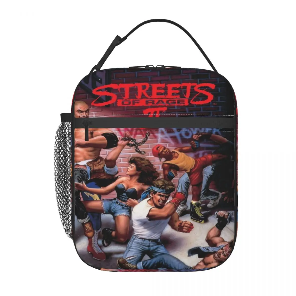 Streets Of Rage Pixels Insulated Lunch Bags Fighting Game Food Container Bags Portable Thermal Cooler Lunch Boxes For Work