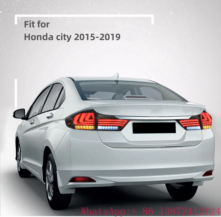 Fit for Honda City 2014-2017 Led Taillight Rear Lamp Sequential Turn Signal  Factory Directly Supply