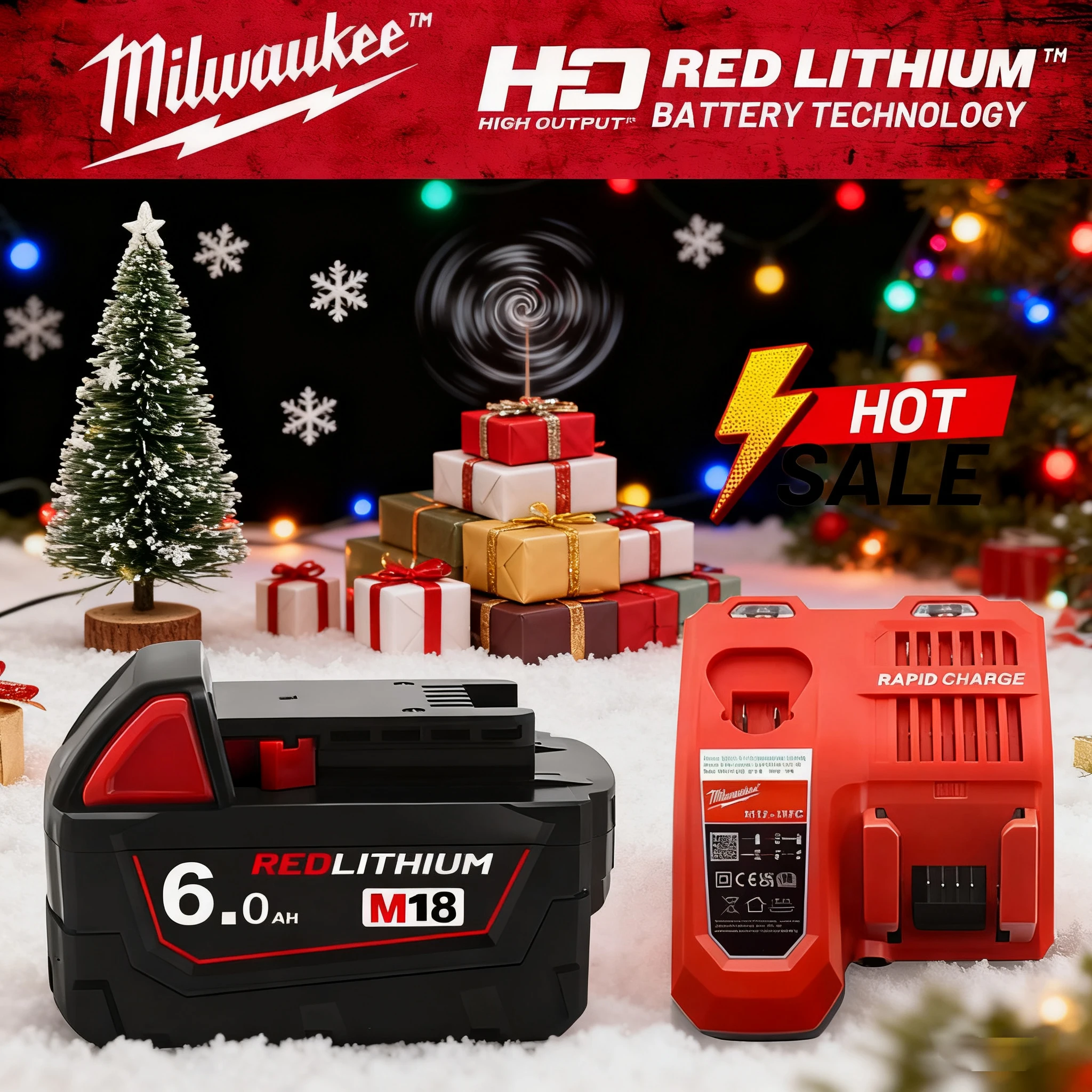 

Origina Milwaukee M18 18V Battery 12.0Ah,15-Cells Li-ion Charger Rechargeable Battery 48-11-1815 48-11-1850 Replacement Barrtey