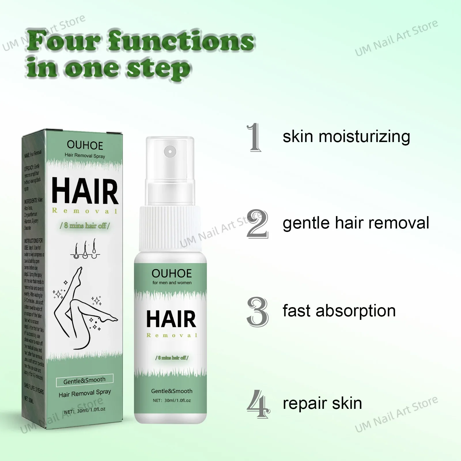 Fast Hair Removal spray Painless Hair Growth Inhibitor Arm Armpit Legs Permanent Depilatory for Men Women Beauty Health Care