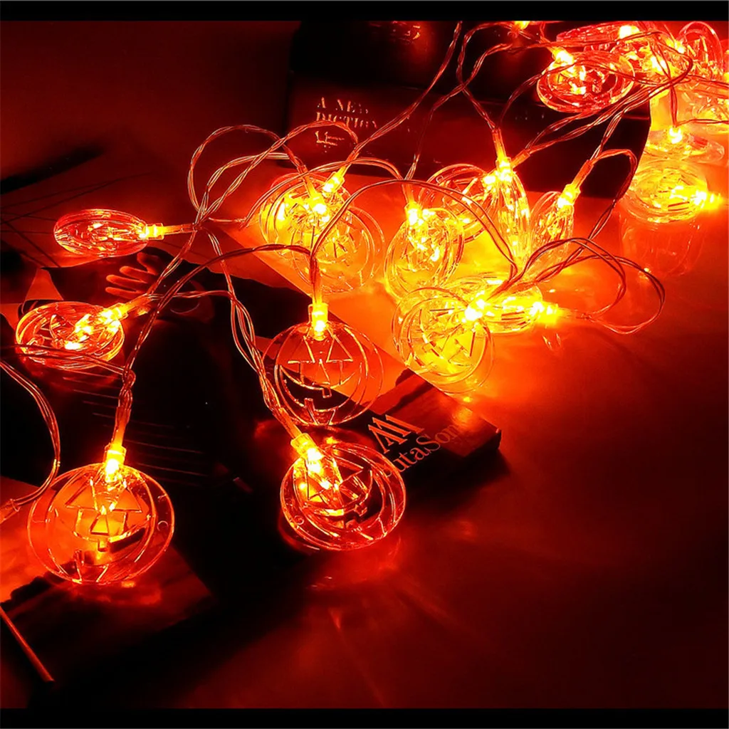 

Halloween LED String Lights Glow Ghost Skeletons Pumpkin For Home Decor Outdoor Halloween Party Decoration Supplies 2024