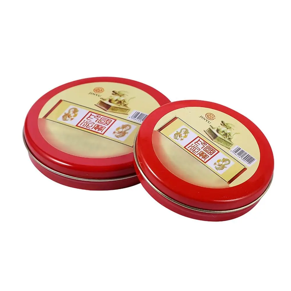 Clear Stamping Mini Vingerafdruk Inkt Pad Sneldrogend Anti-Fake Vingerafdruk Inkt Pad Rode Kleur Voor Notaris Ondertekening Stempelkussen