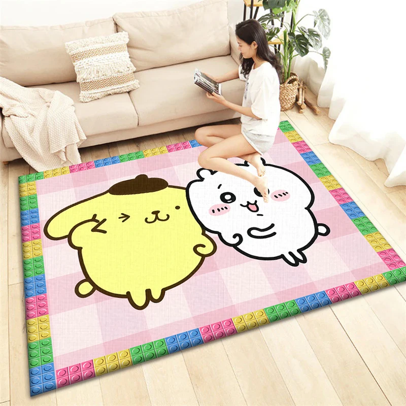 Pom Pom Purin Carpet for children,Living room Bedroom floor mat Kitchen mat Children's Bedroom Mat,room decor，Children‘s Art.