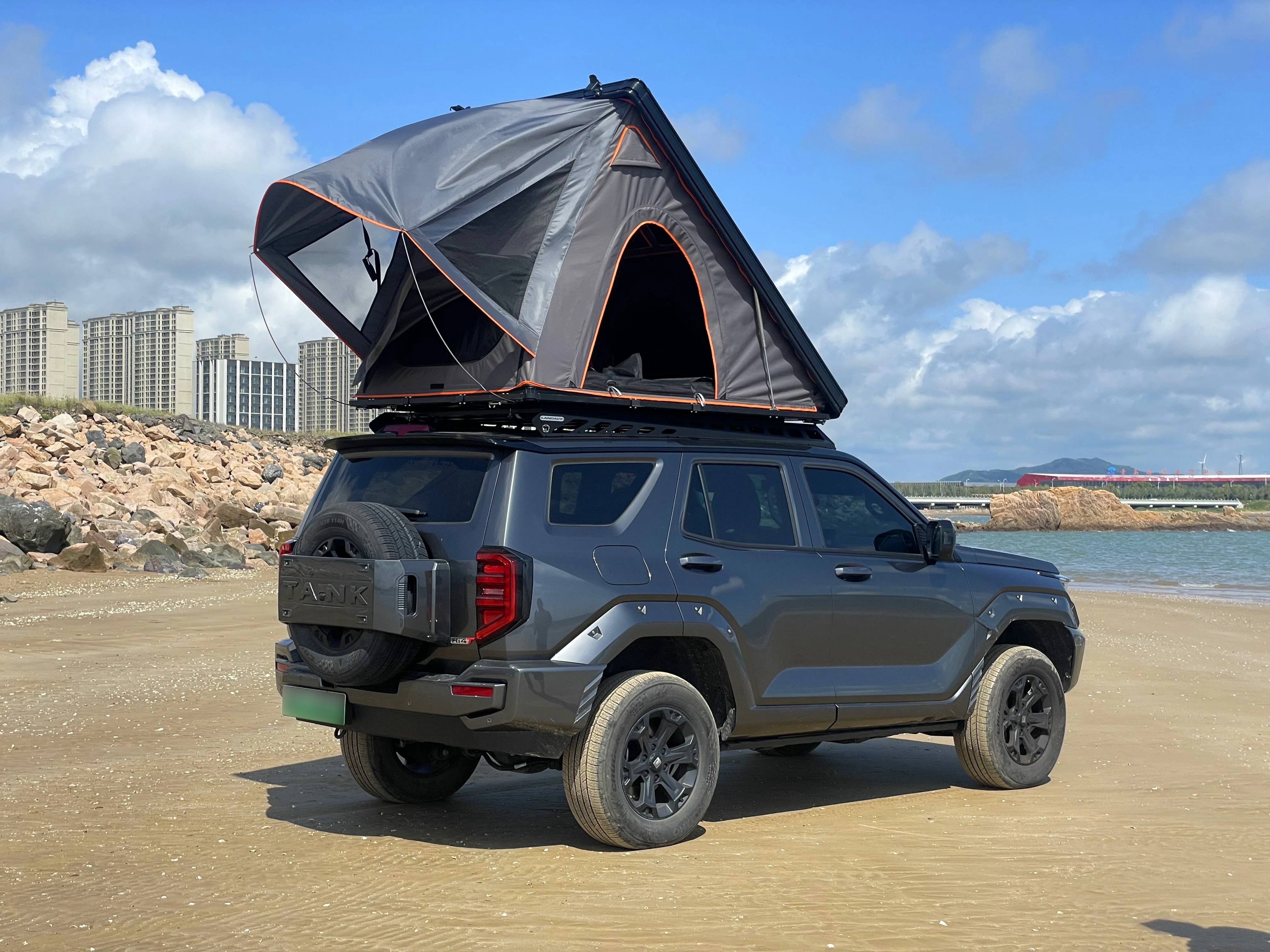 

Automatic Pop Up Roof Top Tent, 2-3 Person Hard Shell Rooftop Tent For SUV Car Camping, Waterproof, Easy Install