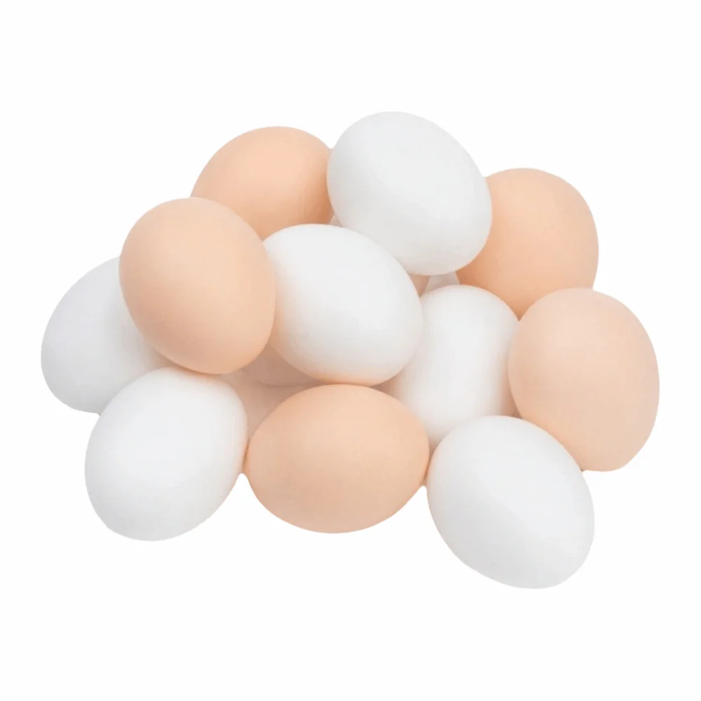 10pcs Simulation Plastic Fake Eggs Eggshell Non-Toxic Simulation Egg for Hens Drawing Teaching DIY Painting Eggs