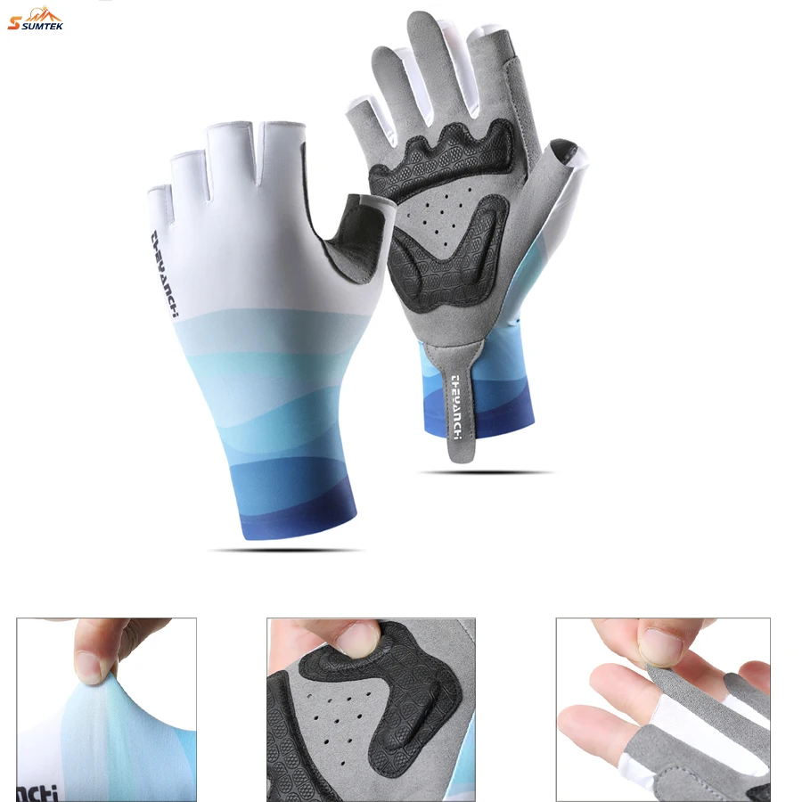 

Unisex Half-Finger Cycling Gloves - Breathable,Skid-Proof Summer Riding & Fishing Gear,for Outdoor Cycling,Sleek Glove Design
