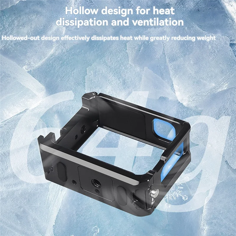 AS95-Insta360 GO3 / GO 3S 超軽量金属ケージフレームケース保護シェルプロテクターアクセサリーデュアルコールドシューズ