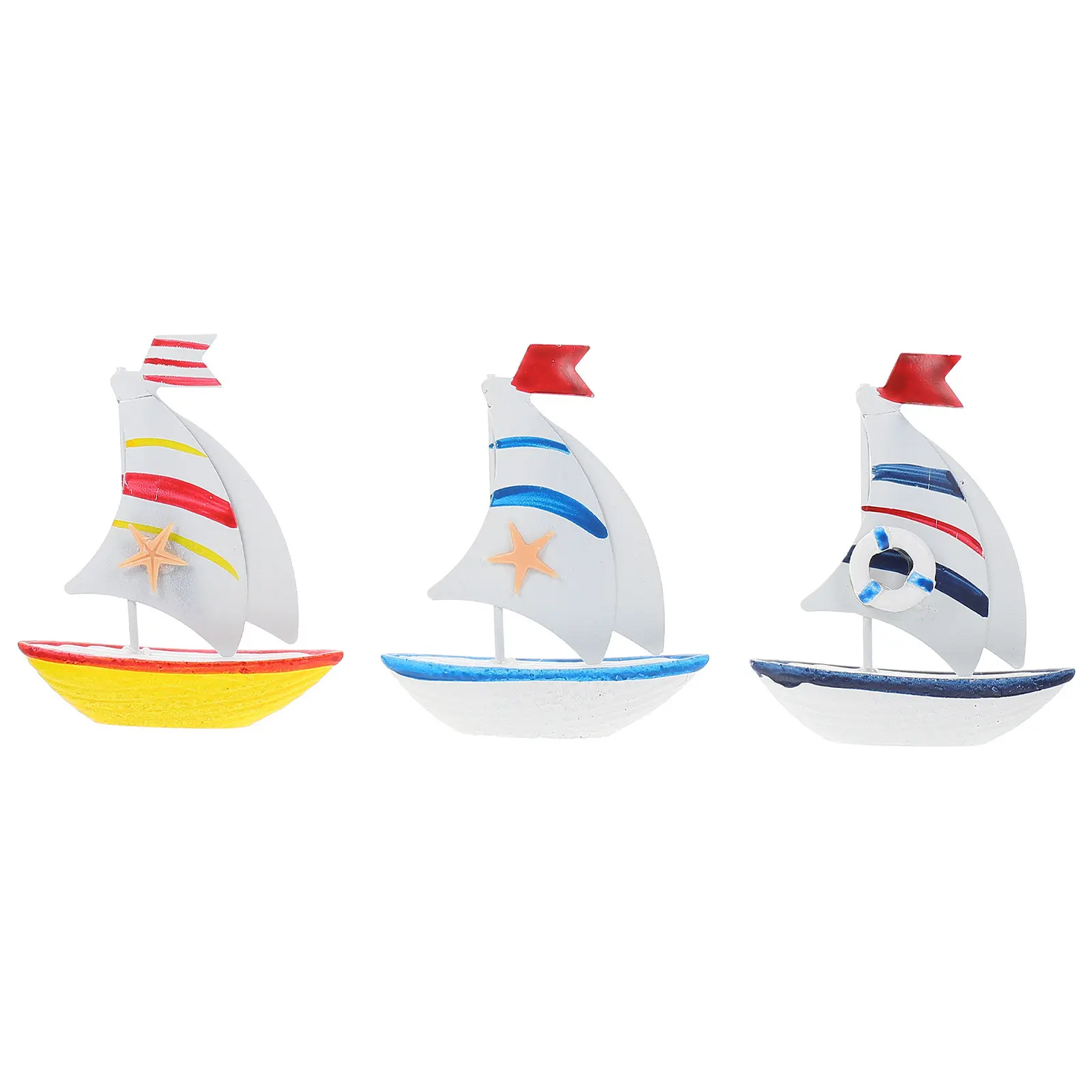 

3Pcs Sailboat Resin Decorations Desktop Home Office Retro Sailing Boat Ornaments Creative Tabletop Decor Elegant Interior