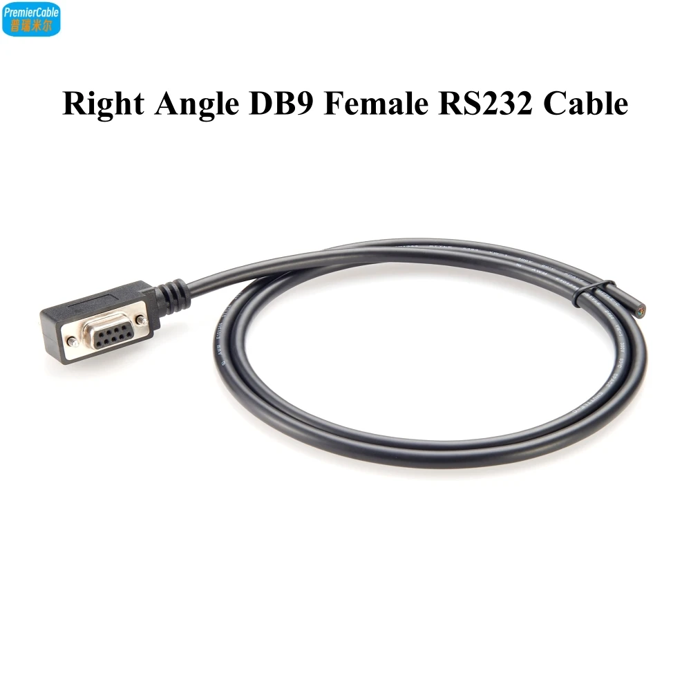 

Left Angled DB9 Female RS232 Serial Extension Cable Low Profile Cable 90 Degree D Sub 9 Pin Cable for Computers Printers Scanner