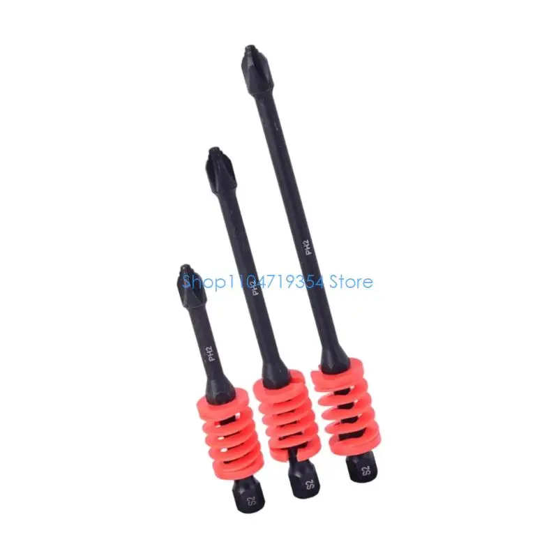 0XLD 3PCS Durability 65/90/110mm Screwdriver Bits Set Auto Ejecting Design Anti Slip Surfaces for Secure Fastening