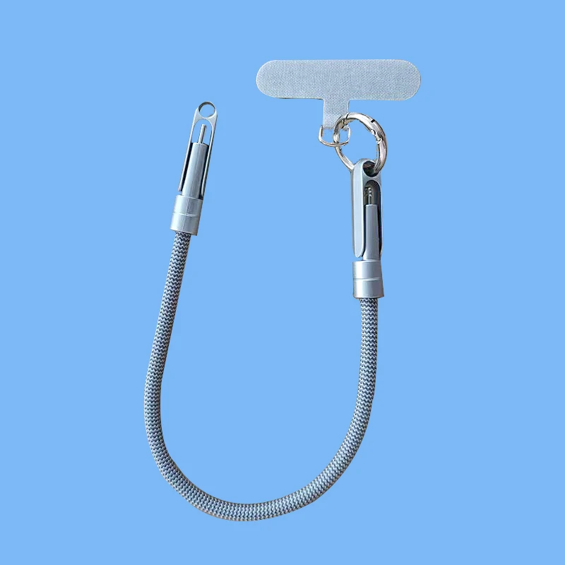 USB C Cable lanyard charging cable with anti loss dual head design, portable charger with anti loss and anti drop lanyard adapte