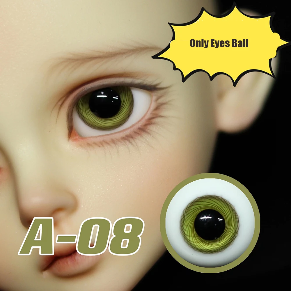 BJD Glass Eyes Ball 12MM 14MM 16MM Doll Eyes Fit For 1/6 1/4 1/3 BJD Doll Handmade Doll Eyes DIY Accessories For Girl Gift