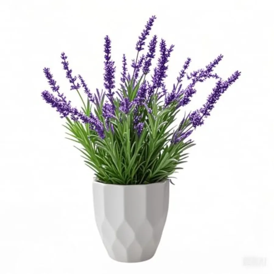 

Realistic Artificial Lavender Plants in Pot Lifelike Faux Plants for Indoor Home Office Dr Low Maintenance Fake Flower Arrangem
