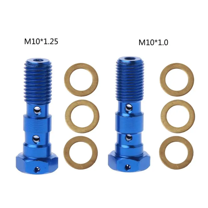 Durable M10x1.0/M10x1.25 Brake Cylinder Oil Hose Screw Banjo Motorcycle Universal Tube Tubing Screws Bolts