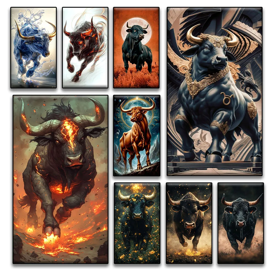 

Вышивка животных бык DIY алмазная живопись художественный набор 5D квадратный круглый горный хрусталь ручной работы вышивка крестиком мозаика украшение дома подарок