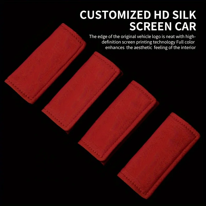2pcs Universal Car Handle Flap Faux Leather Protective Cover Car Roof Handle Rest Handle Cover