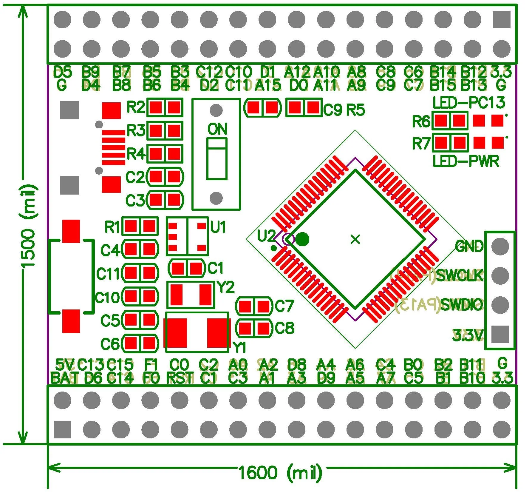 GD32L233RCT6 Основная плата STM32 Разработка L071 Минимальная система R8T6