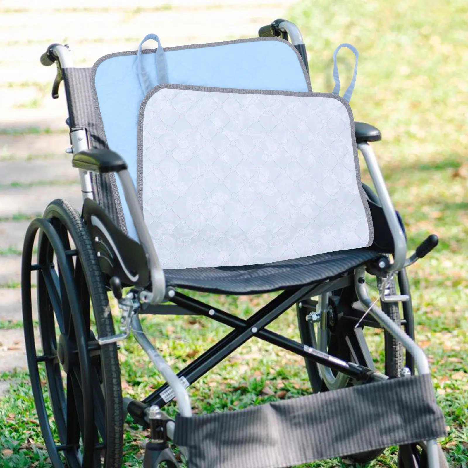 Waterproof Non-Slip Wheelchair Seat Pad for Seniors Absorbent Leak-Proof Incontinence Protection Comfortable Soft Fleece Bottom