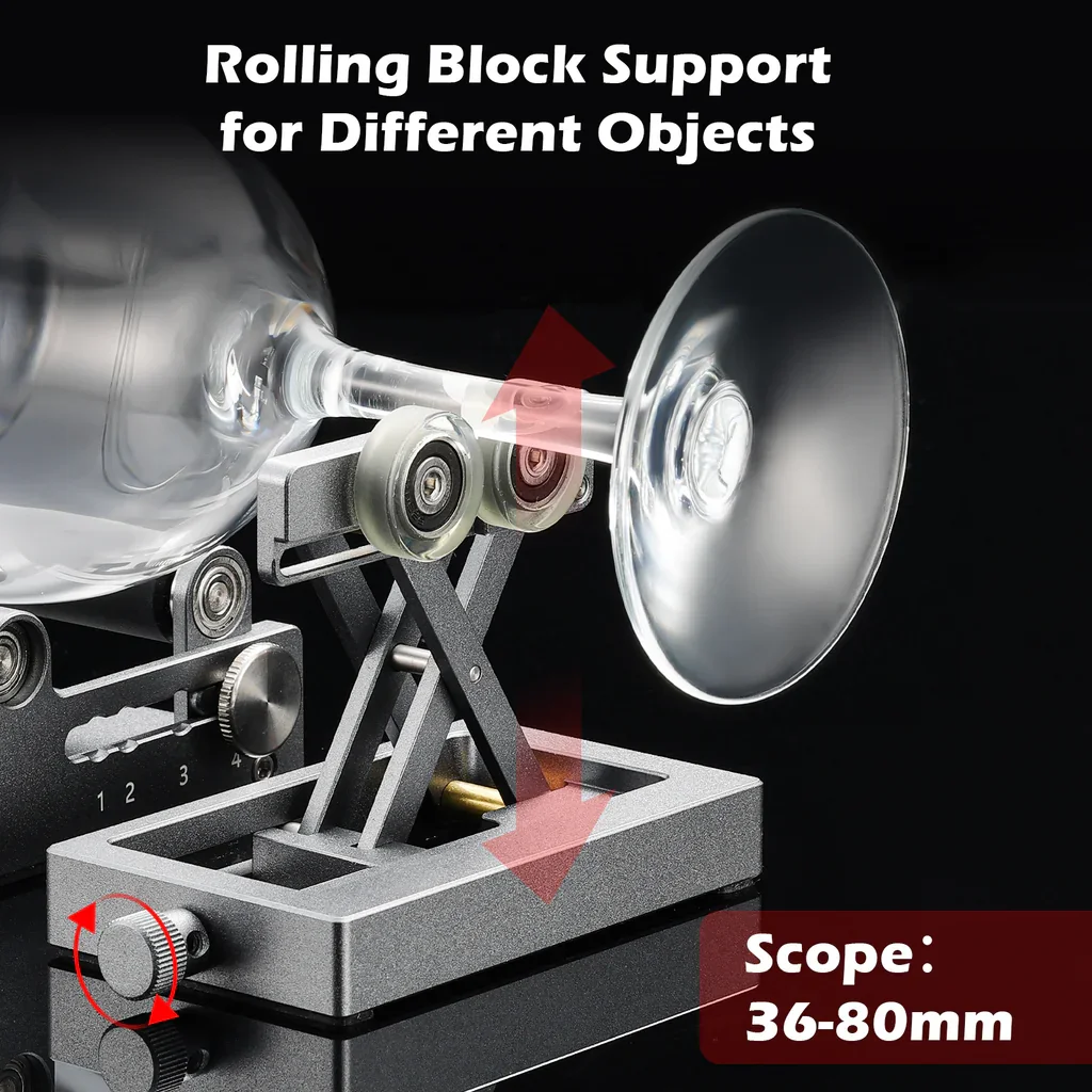 WAINLUX MD19 Rotary Roller Laser Engraver Accessories for K10 X1 Engraving Machines Multi Jaw Chuck for Bottles Cylindrical
