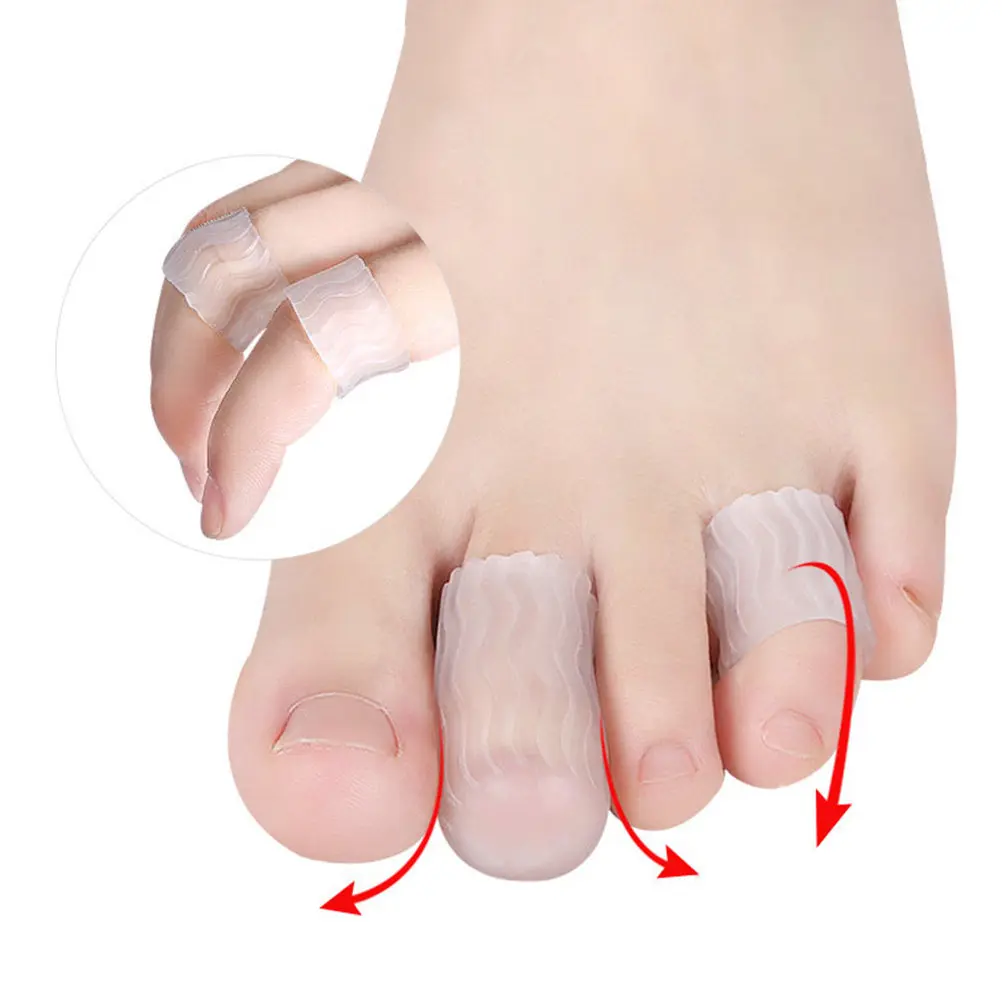 

5pcs Toe Sleeve Finger Protector Sebs Pain Relief For Blisters Corns Arthritis Mallet Finger Hiking Running Yard Work