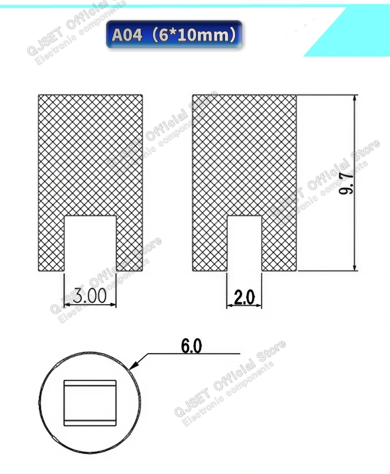 50 Stück A04 A06 A28 6x5 6*7 6*10mm Schalterkappen Passend für 8,5x8,5 8x8 7x7 5,8x5,8 Drucktasten-Taktschalter mit Selbstverriegelung – Detail 5