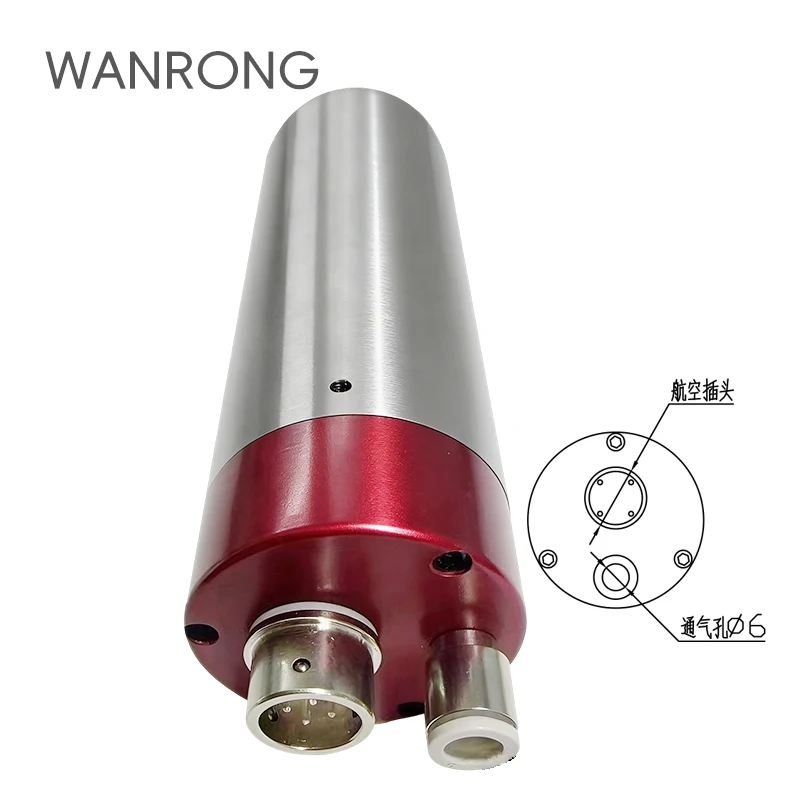 0.3KW 60000RPM 40mm Air Cooled High Speed ER8  Spindle Motor High Rigidity Low Vibration For Small  Milling Equipment