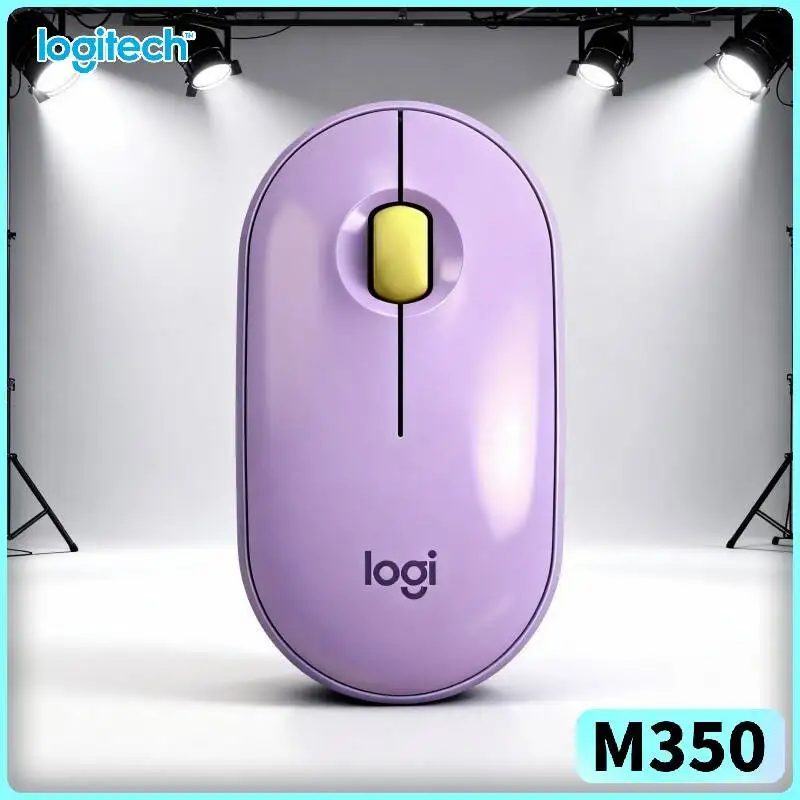 Logitech M350 Wireless Quiet Mouse - Silent Clicks, 10m Range, USB Storage, Recycled Plastic, Eco-Friendly Essential