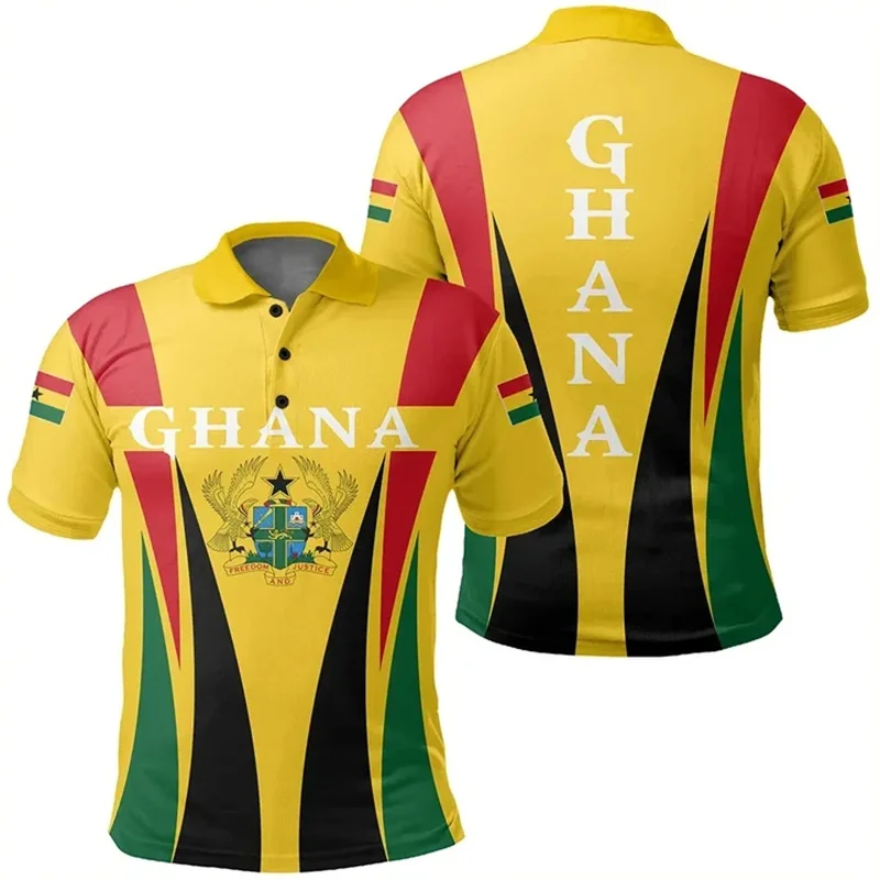 Ethiopia Africa Ghana Polo Shirt For Men 3d Printed Fashion Women Children Polo Shirts Rwanda Seychelles Zambia Sports Jersey