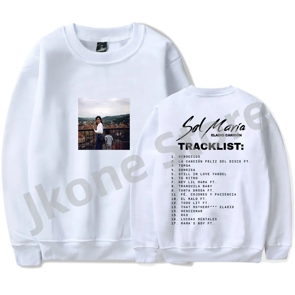 Eladio Carrion Tracklist Crewneck Sol Maria Album Merch Women Men Fashion Casual Sweatshirts