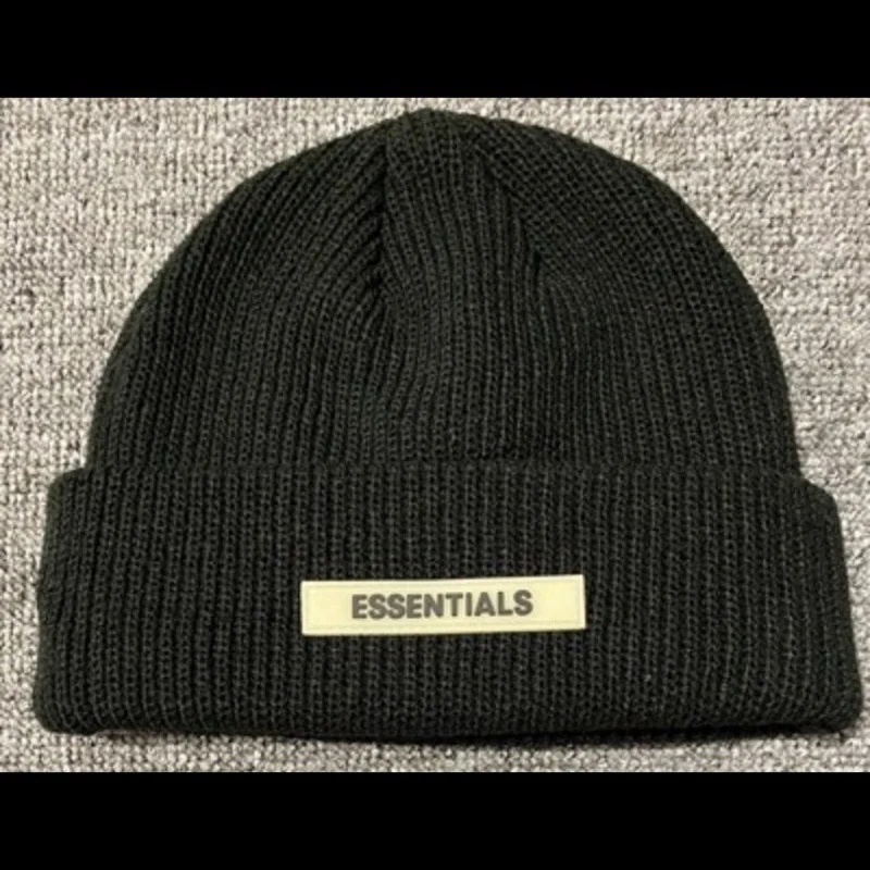 Essentials Knitted Hats for Women Black Beanie Hat Winter Men Hats Women Hats for Women Skullcap Knitted Thick Hat Kanye